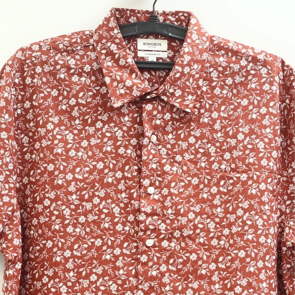 Bonobos Riviera Short Sleeve Men's Shirt Floral Tailored Fit Short XS NEW 283354 - Picture 7 of 11